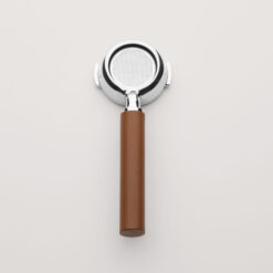 Bodenloser Siebträger Leder cognac brown
