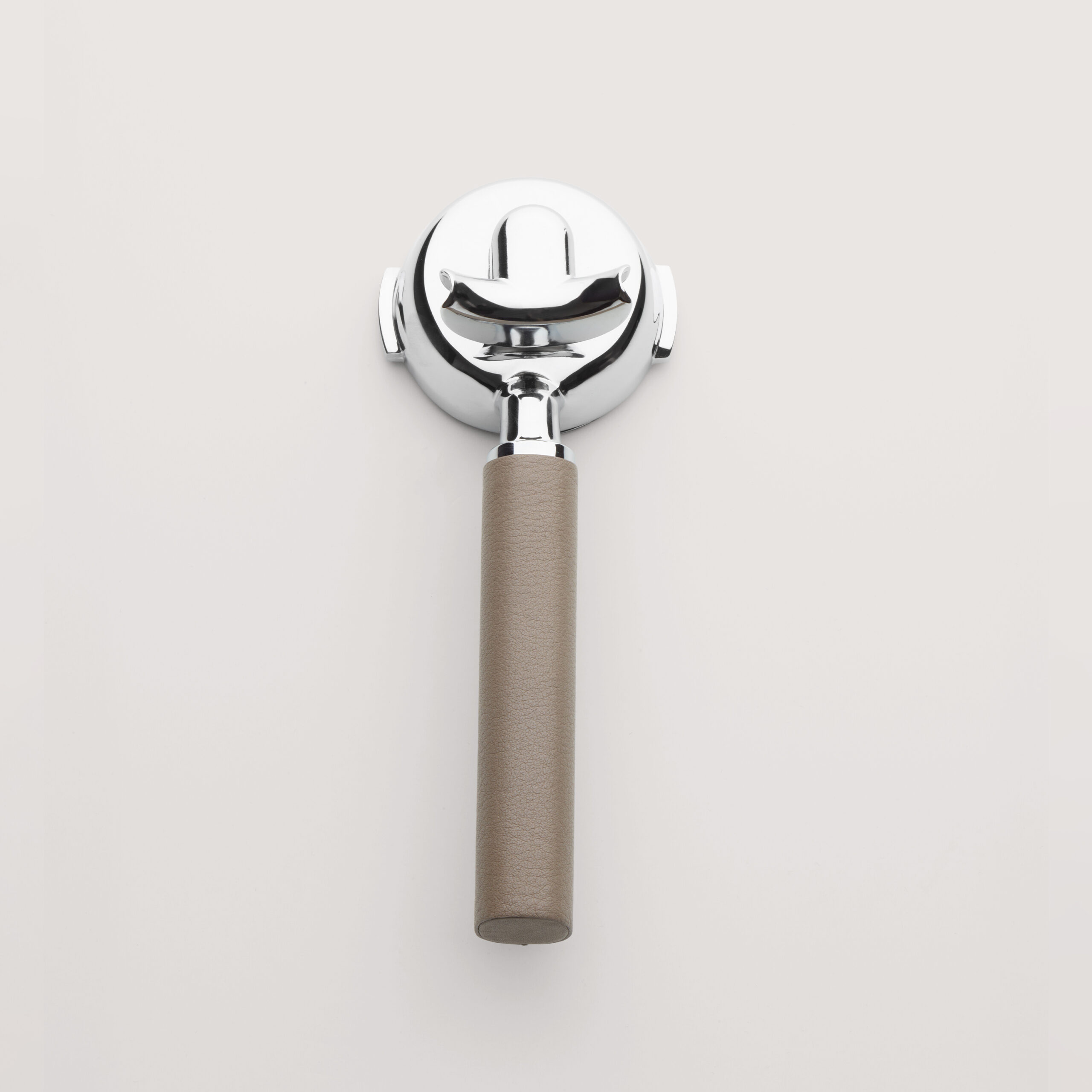 Doppel-Siebträger Leder elephant grey