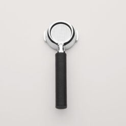 Bodenloser Siebträger Leder pebble black